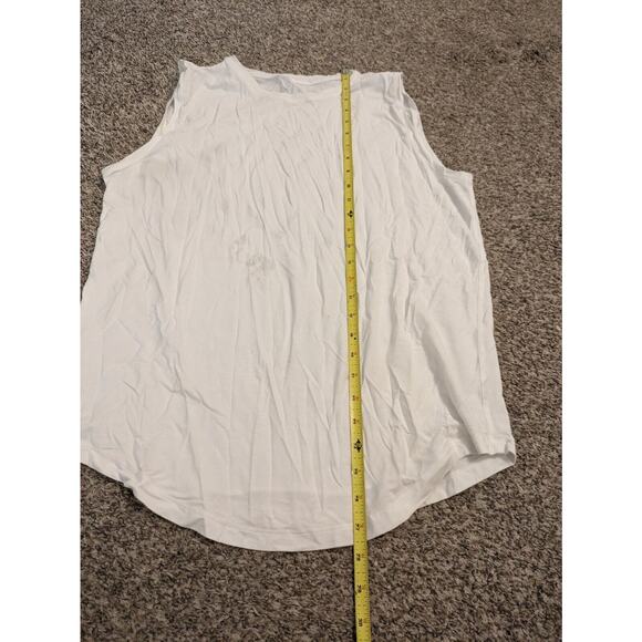 Lululemon Activewear Tank Top Shirt White Crew Neck Womens Size XL - Picture 6 of 6